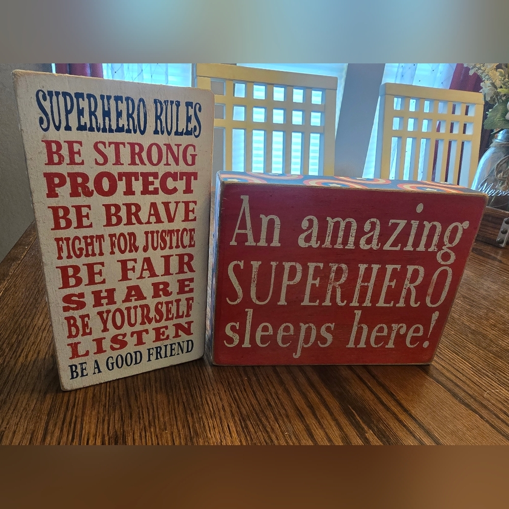 Superhero signs